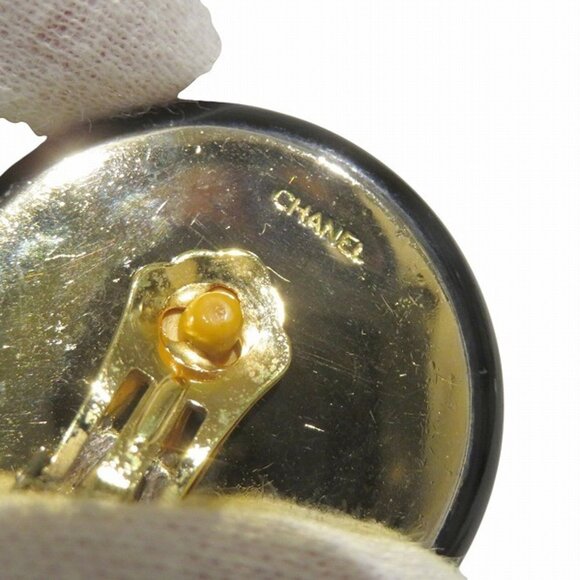 CHANEL Black Logo Earrings - Picture 9 of 9